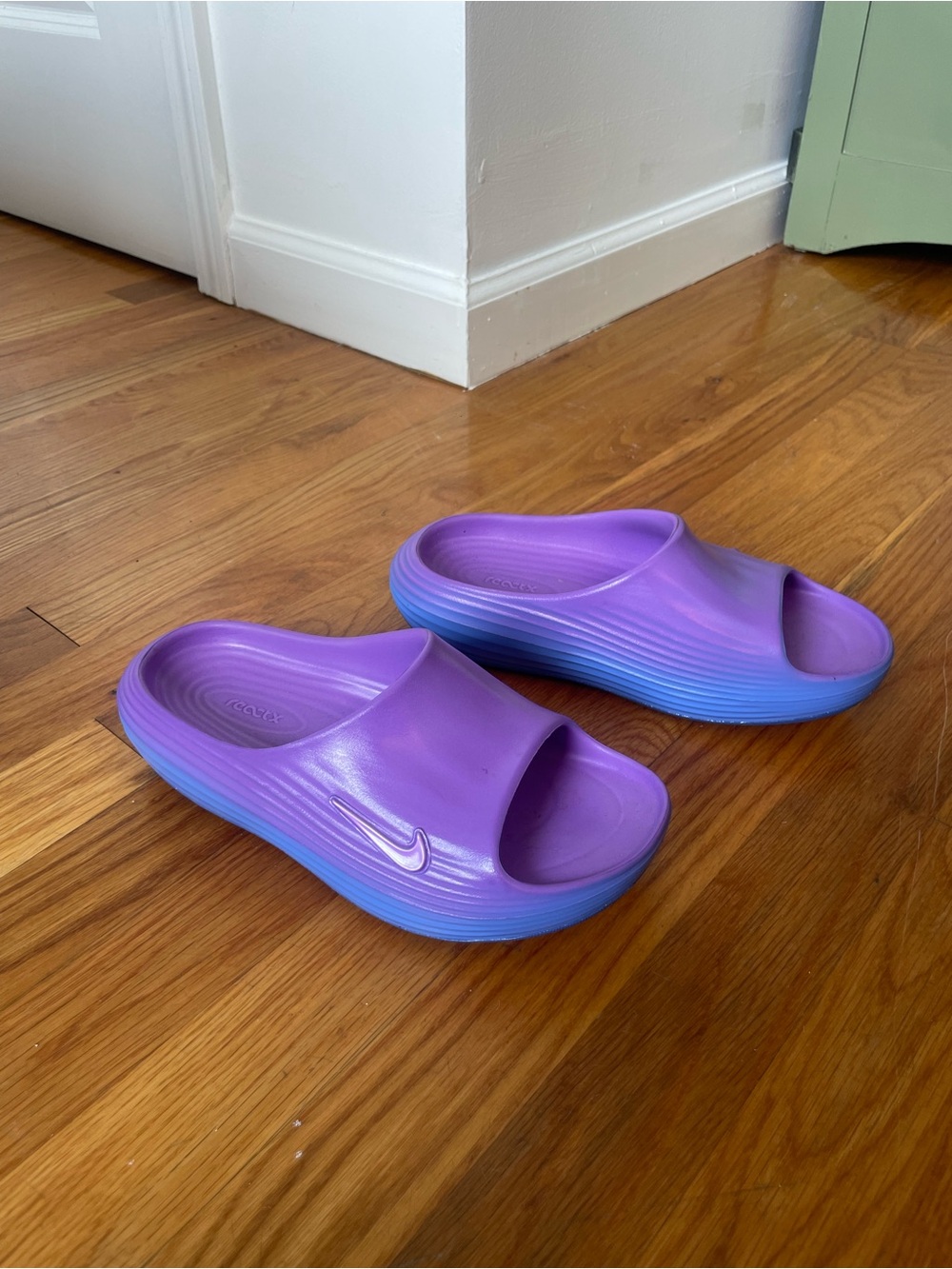 Nike Purple to Blue Gradient Slide Sandals